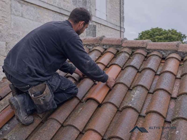 Réparation de fuite de toiture — chantier Altys Toiture à Blanquefort